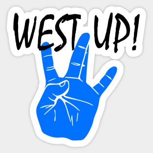 WS UP! blue 3 Sticker